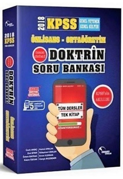 Doktrin 2018 KPSS Ön Lisans Ortaöğretim GY-GK Doktrin Tek Kitap Tamamı Çözümlü Soru Bankası
