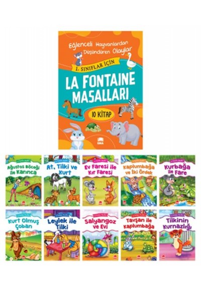 La Fontaine Masalları (10 Kitap Takım - Büyük Boy)