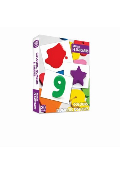 Miracle Flashcards Colours, Numbers and Shapes (30 Cards)