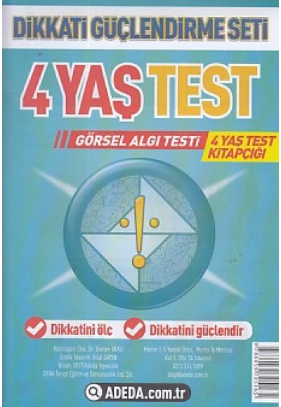 Dikkati Güçlendirme Seti 4 Yaş Test