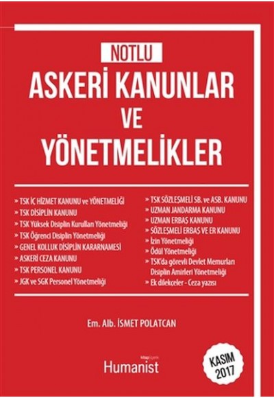 Notlu Askeri Kanunlar ve Yönetmelikler