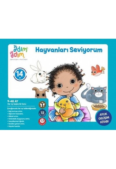 Hayvanları Seviyorum - 14. Ay Gelişim Kitabı