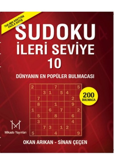 Sudoku İleri Seviye 10 Profesyoneller İçin