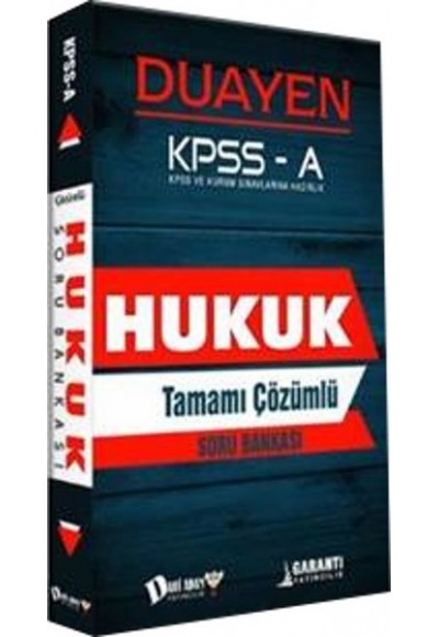 KPSS A Hukuk Duayen Tamamı Çözümlü Soru Bankası