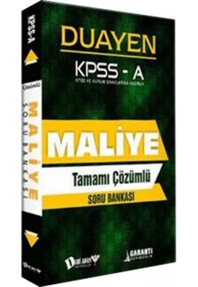KPSS A Maliye Duayen Tamamı Çözümlü Soru Bankası