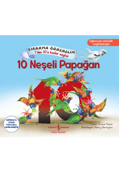 10 Neşeli Papağan - Çıkartma Öğrenelim 1'den 10'a Kadar Sayılar
