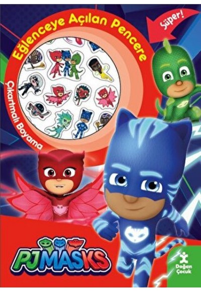 Pjmasks Eğlenceye Açılan Pencere Çıkartmalı Boyama Kitabı