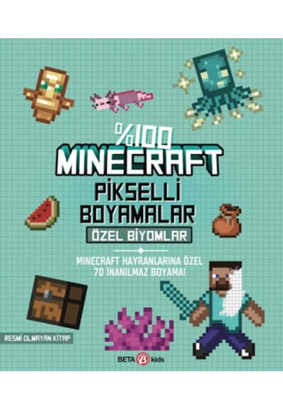 %100 Minecraft Pikselli Boyamalar Özel Biyomlar