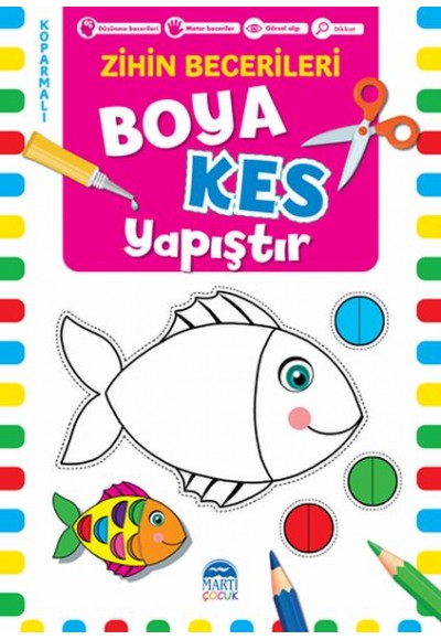 Boya Kes Yapıştır - Zihin Becerileri 3 Yaş