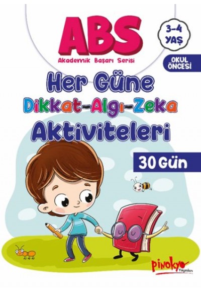 ABS 3-4 Yaş Her Güne Dikkat-Algı-Zeka Aktiviteleri 30 Gün