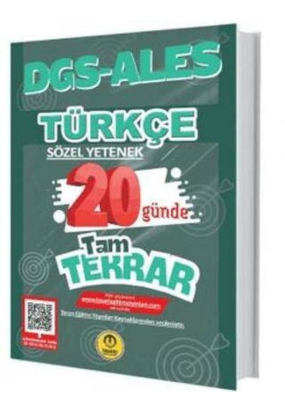 Tasarı DGS ALES Türkçe 20 Günde Tam Tekrar Soru Bankası