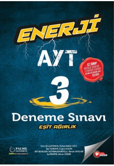 Palme Enerji Ayt Eşit Ağırlık 3 Deneme Sınavı