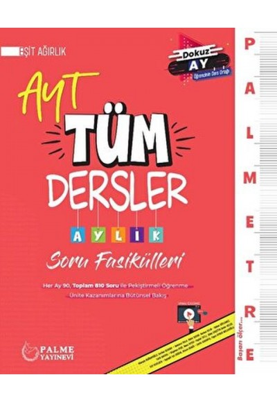 Palmetre AYT Eşit Ağırlık Tüm Dersler Aylık Çalışma Fasikülleri