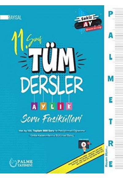 Palmetre 11. Sınıf Sayısal Tüm Dersler Aylık Çalışma Fasikülleri