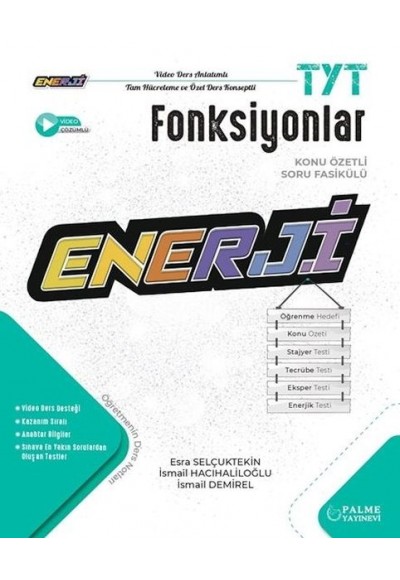 Palme Yayınevi Enerji TYT Fonksiyonlar Konu Özetli Soru Fasikülü