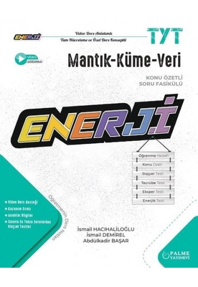 Palme Yayınevi Enerji TYT Mantık-Küme-Veri Konu Özetli Soru Fasikülü