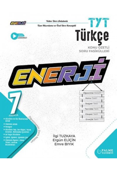 Palme Tyt Enerji Türkçe Konu Özetli Soru Fasikülleri (7 Fasikül)