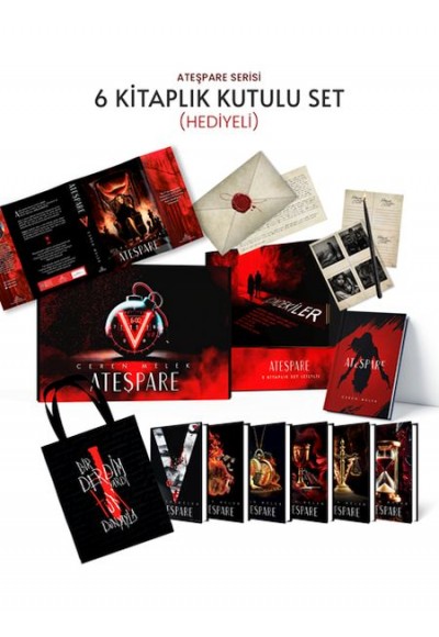 Ateşpare Serisi - 6 Kitaplık Hediyeli Kutulu Set