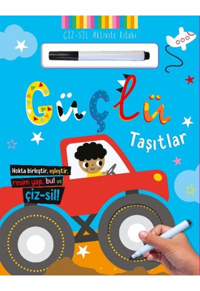 Çiz – Sil Aktivite Kitabı Güçlü Taşıtlar