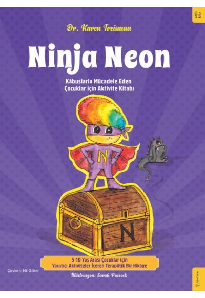 Ninja Neon Kâbuslarla Mücadele Eden Çocuklar için Aktivite Kitabı