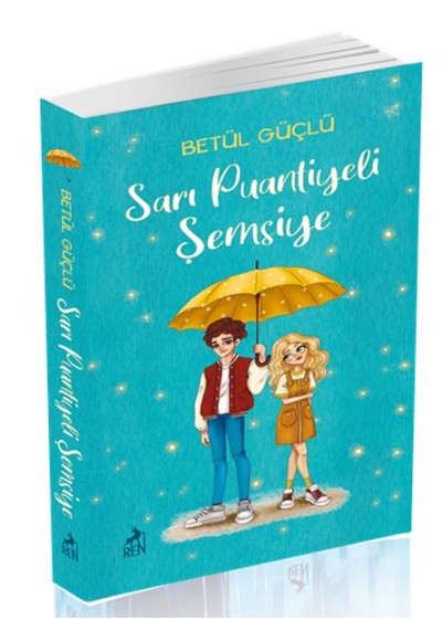 Sarı Puantiyeli Şemsiye - Ciltsiz