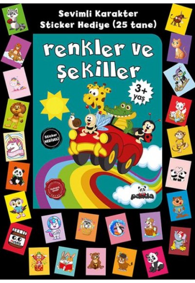 Stickerlı 3+ Yaş Renkler ve Şekiller