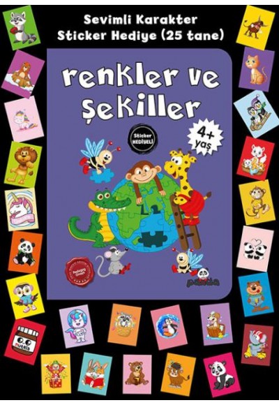 Stickerlı 4+ Yaş Renkler ve Şekiller