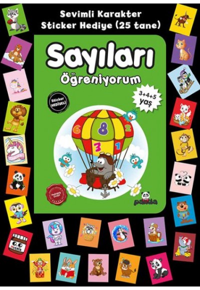 Stickerlı 3+4+5 Yaş Sayıları Öğreniyorum