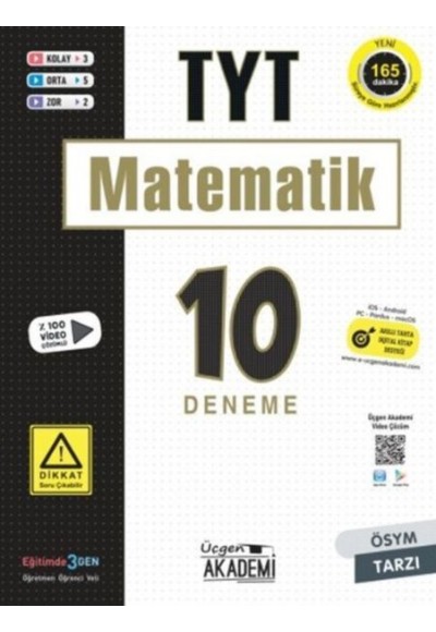 Üçgen Akademi TYT Matematik 10 lu Deneme Sınavı