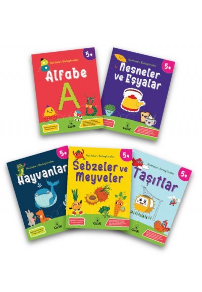 Noktaları Birleştirelim Serisi +5 Yaş (5 Kitap)