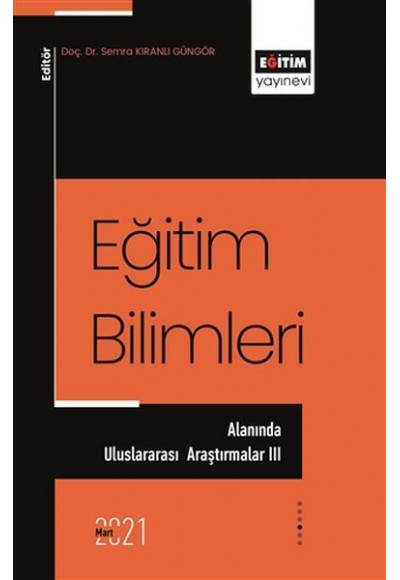 Eğitim Bilimleri Alanında Uluslararası Araştırmalar 3