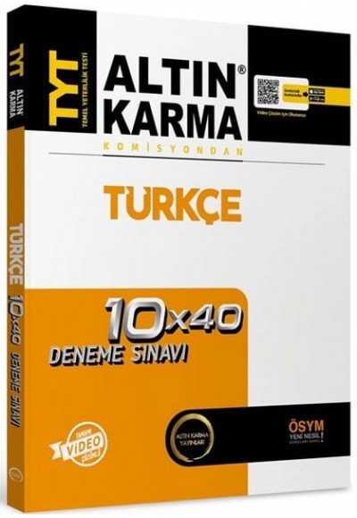 Altın Karma 2024 TYT Türkçe 10 x 40 Branş Deneme