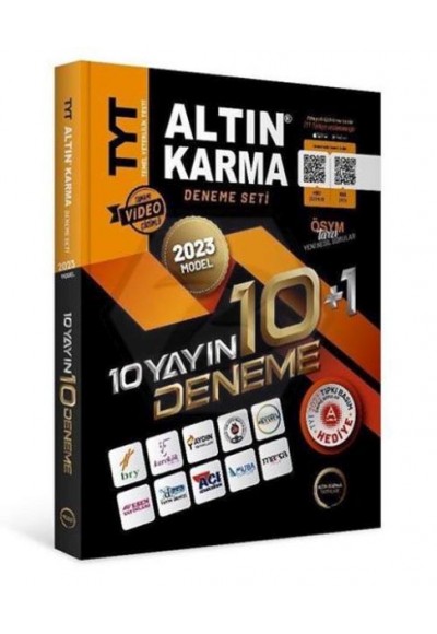 Altın Karma 2023 TYT 10 Farklı Yayın 10 Farklı Deneme + Son 1 Yıl Çıkmış Sorular Hediye