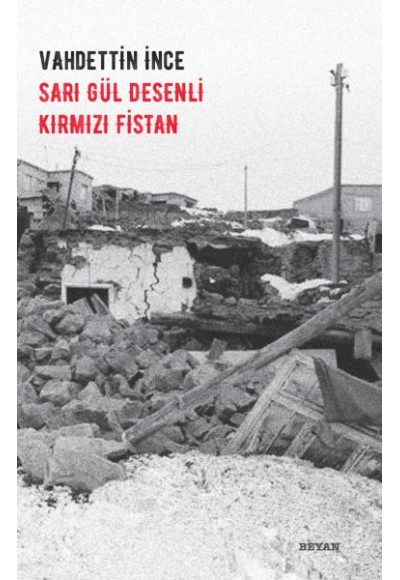 Sarı Gül Desenli Kırmısı Fistan