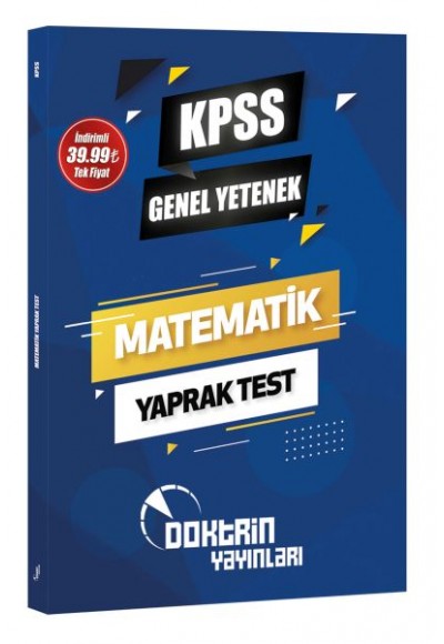 Doktrin Yayınları 2023 KPSS Genel Yetenek Matematik