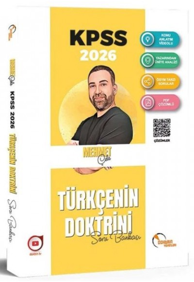 Doktrin 2026 KPSS Türkçenin Doktrini Soru Bankası Çözümlü
