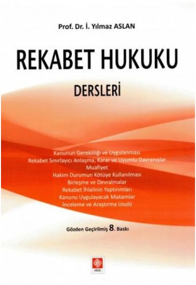 Rekabet Hukuku Dersleri