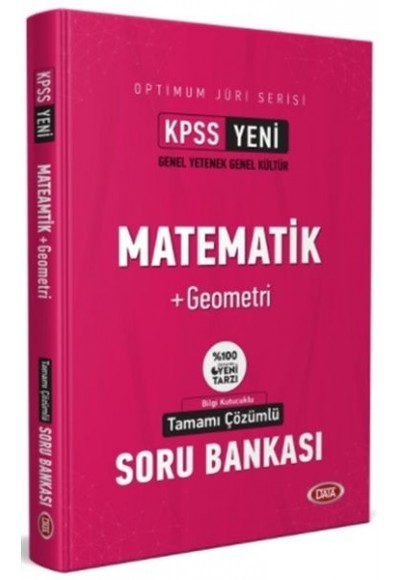 Data KPSS Matematik Geometri Optimum Jüri Tamamı Çözümlü Soru Bankası 2022