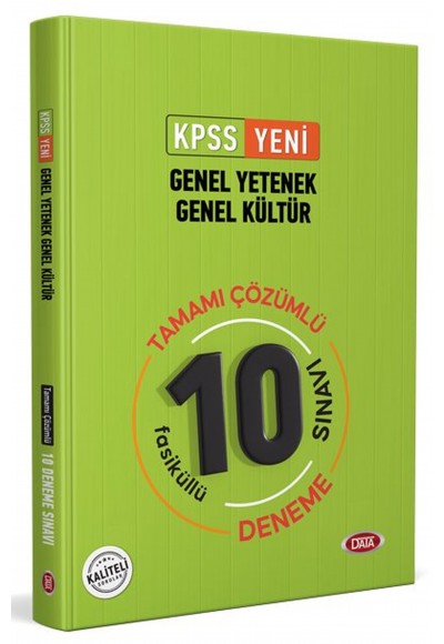 Data 2022 KPSS Genel Yetenek Genel Kültür Tamamı Çözümlü 10 Deneme Sınavı