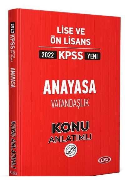 Data 2022 KPSS Lise ve Ön Lisans Anayasa Vatandaşlık Soru Bankası