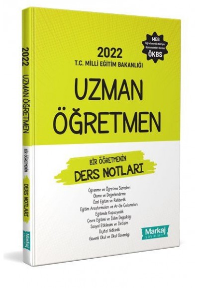 Markaj 2022 Uzman Öğretmen Bir Öğretmenin Ders Notları