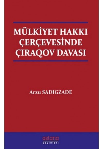 Mülkiyet Hakkı Çerçevesinde Çıraqov Davası