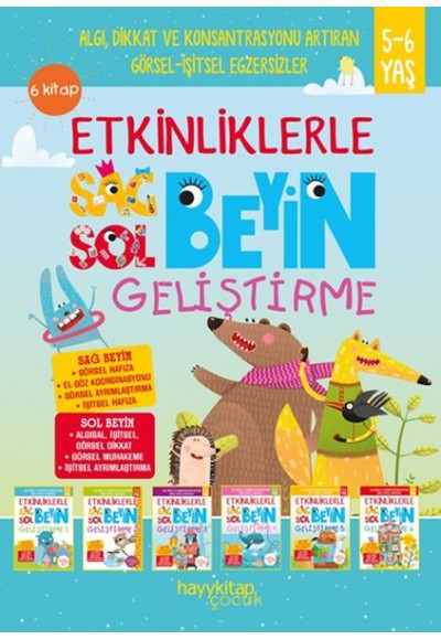 Etkinliklerle Sağ Beyin Sol Beyin Geliştirme (5-6 Yaş) 6 Kitap Takım