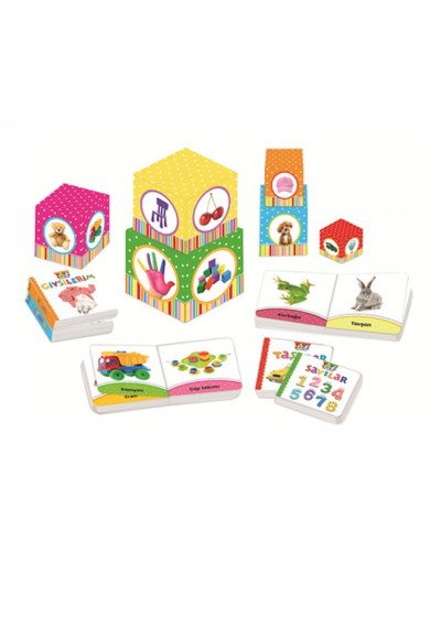 Kutu Kutu Kavramlar - 6 Kutu + 6 Kitaplık Eğitici Set