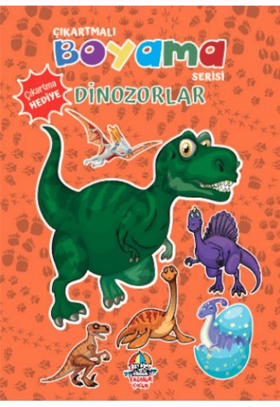 Çıkartmalı Boyama Serisi - Dinozorlar