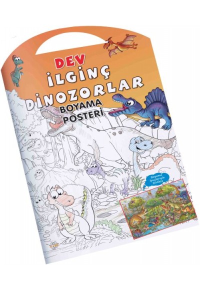 İlginç Dinozorlar Dev Boyama Posteri