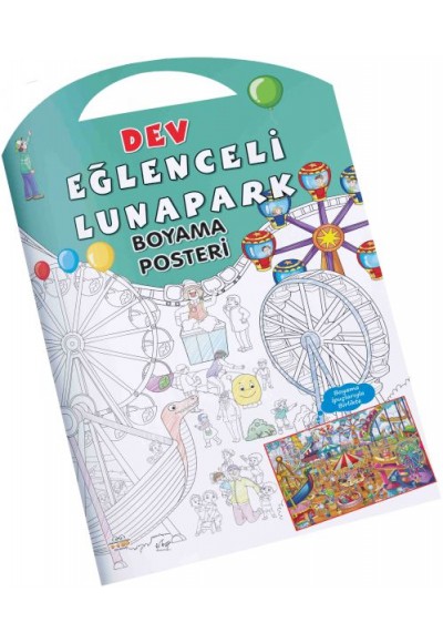 Eğlenceli Lunapark Dev Boyama Posteri