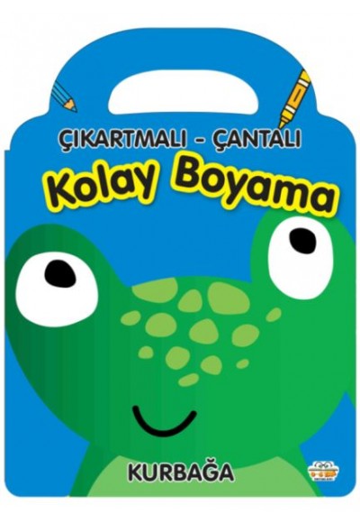 Kurbağa - Çıkartmalı-Çantalı Kolay Boyama