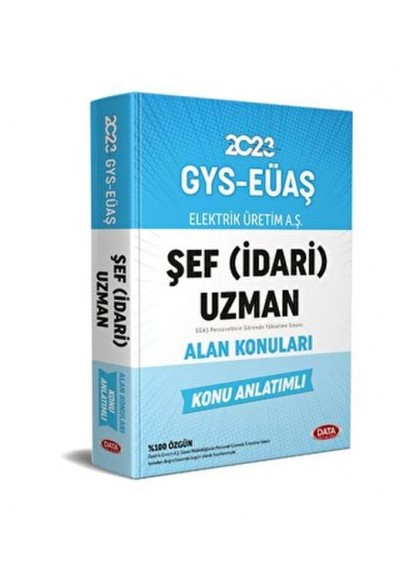 Elektrik Üretim Aş (EÜAŞ) GYS Şef İdari) Uzman Alan Konuları Konu Anlatımlı