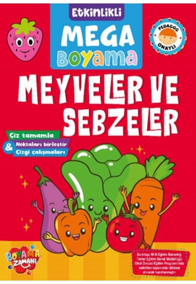 Etkinlikli Mega Boyama - Meyveler ve Sebzeler
